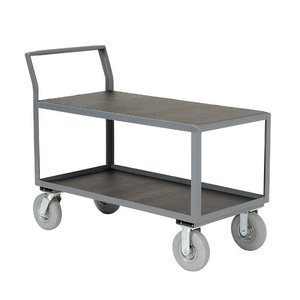 兆庭雙層平板手推車 高效靜音的倉庫搬運(yùn)解決方案